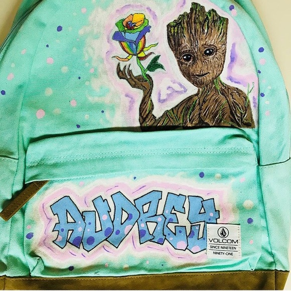 Custom painted Volcom backpack. - Picture 2 of 2